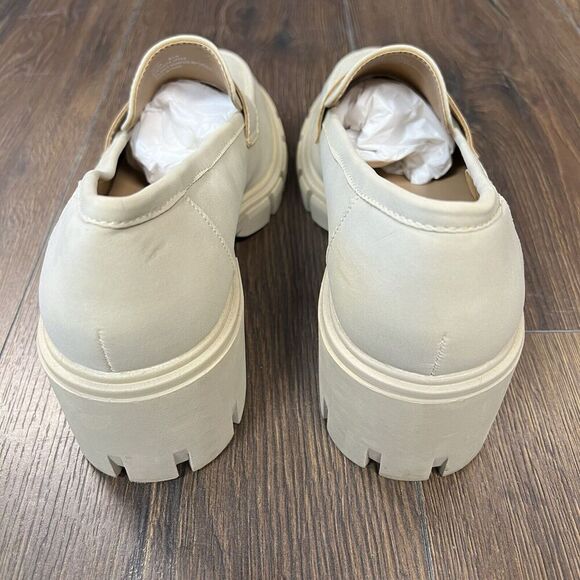 Sincerely Jules Dylan Y2K Chunky Womens Slip On Loafers Beige Size 9.5 - Picture 5 of 6